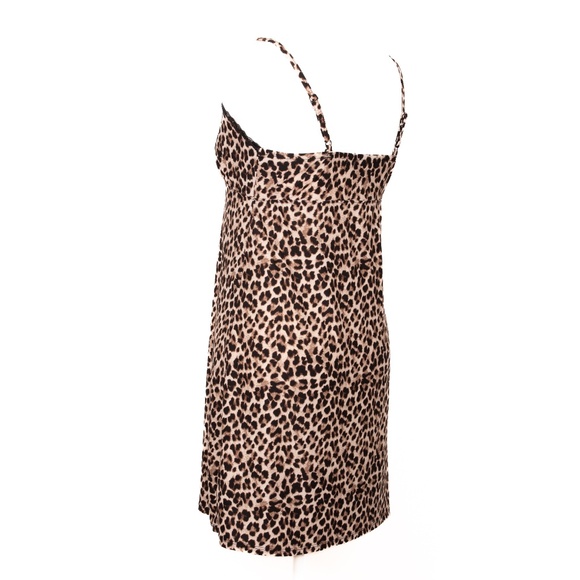 Rene Rofe Spaghetti Strap Leopard Print Chemise, Soft & Comfotable, Size Medium - Picture 3 of 13